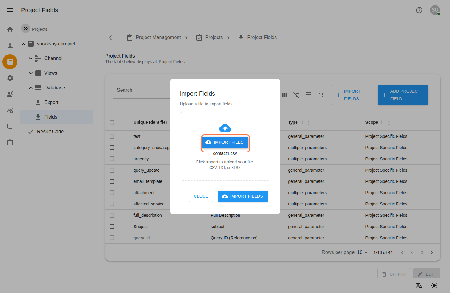 Contact Dashboard